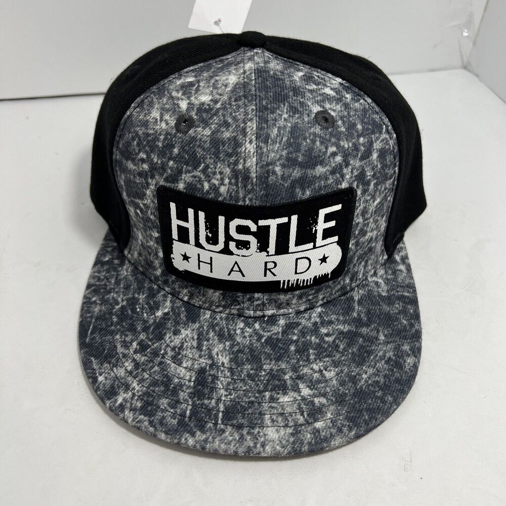 Hustle Hard Baseball Cap Snapback Black /Tie Dye Adjustable Dad Hat